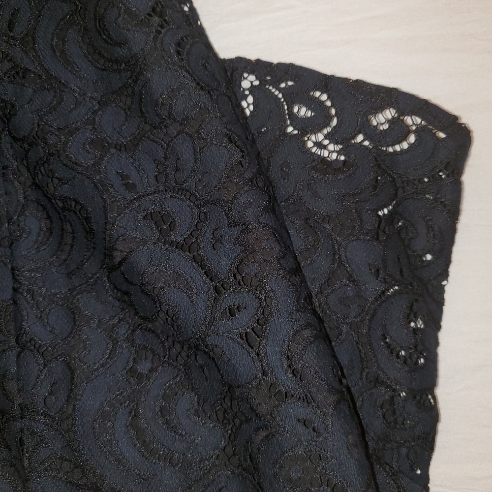 LOFT Black Lace V-Neck Dress - Picture 5 of 8